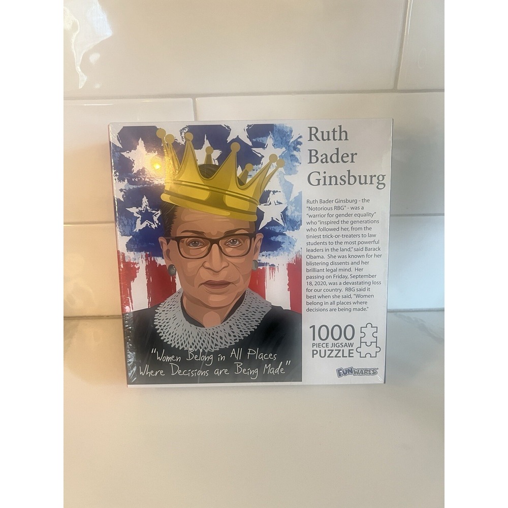 Ruth Bader Ginsburg RBG 1000 Piece Jigsaw Puzzle Sealed Notorious RBG